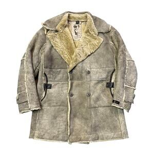 Diesel Gray Shearling Coat